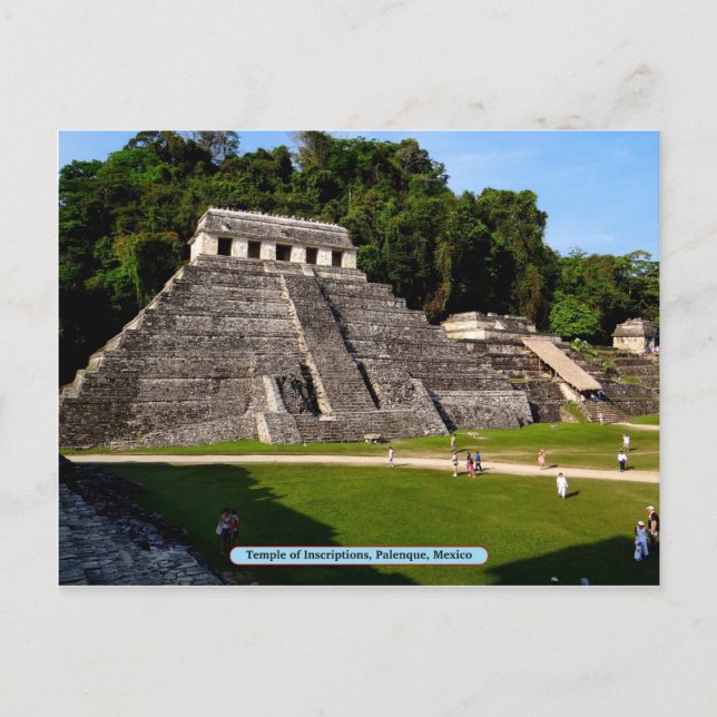 Inskriptionsmallen, Palenque, Mexiko Vykort (Framsida)