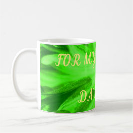 Inskriven för min dotters ljust grönt naturtyp kaffemugg