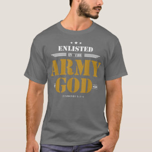 Inskriven i Guds armé, kristen T Shirt