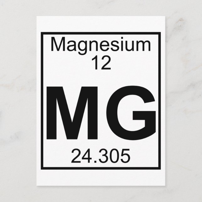 Inslag 012 - Mg - Magnesium (Fullt) Vykort (Framsida)