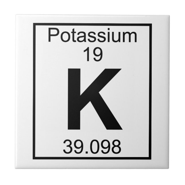 Inslag 019 - K - Potassium (fullt) Kakelplatta (Framsidan)