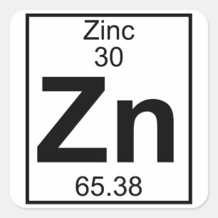Inslag 030 - Zn - Zinc (fullt) Fyrkantigt Klistermärke