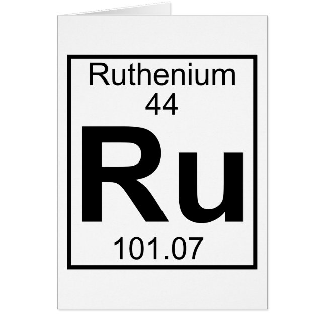 Inslag 044 - Ru - Ruthenium (fullt) Hälsningskort (Framsidan)