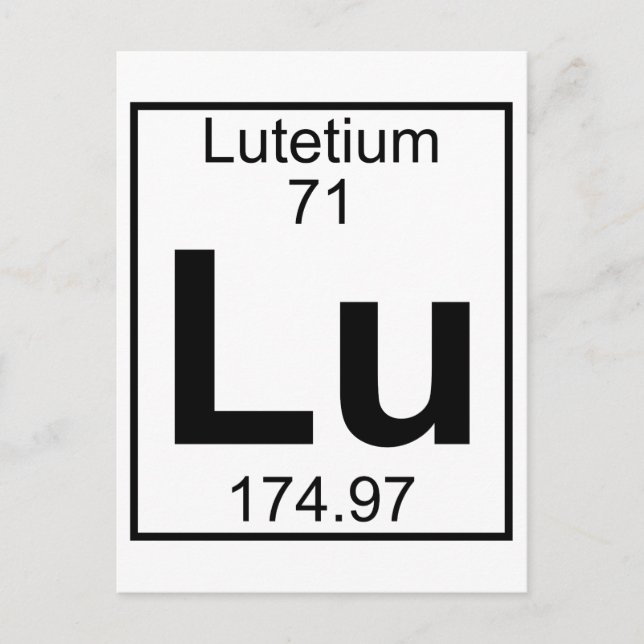 Inslag 071 - Lu - Lutetium (Fullt) Vykort (Framsida)