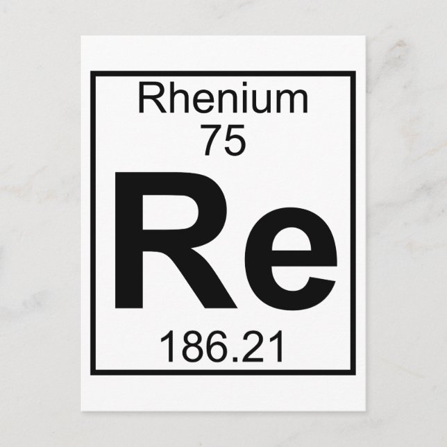 Inslag 075 - Re - Rhenium (Fullt) Vykort (Framsida)