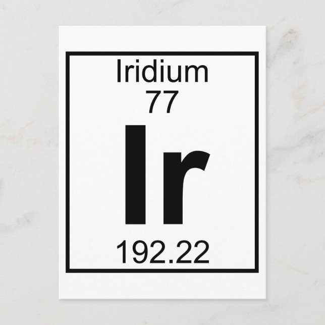 Inslag 077 - Ir - Iridium (Fullt) Vykort (Framsida)