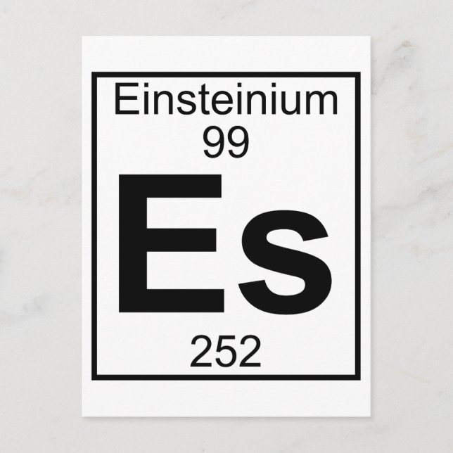 Inslag 099 - Es - Einsteinium (Fullt) Vykort (Framsida)