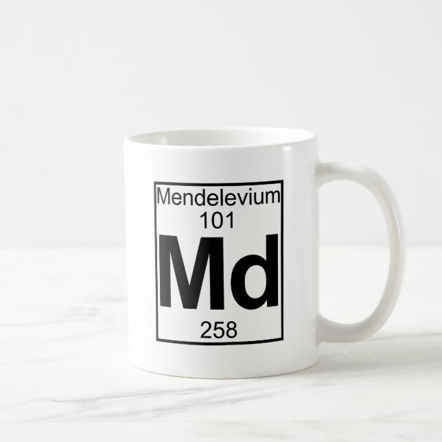 Inslag 101 - Md - Mendelevium (fullt) Kaffemugg (Höger)