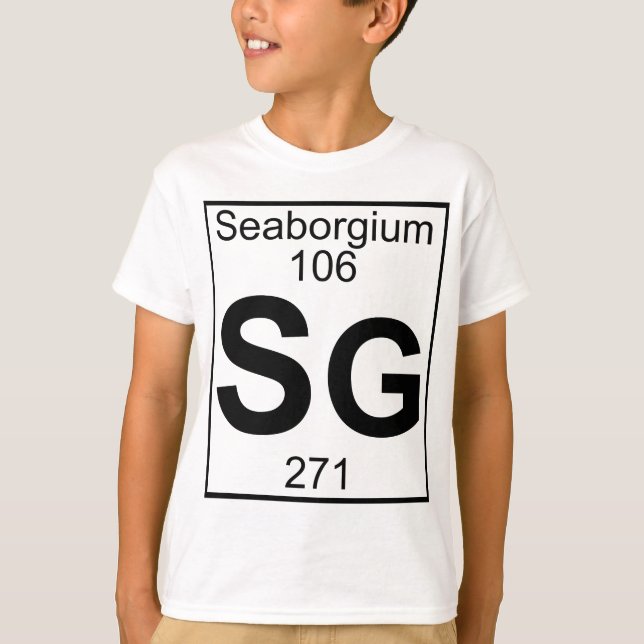 Inslag 106 - Sg - Seaborgium (fullt) T Shirt (Framsida)