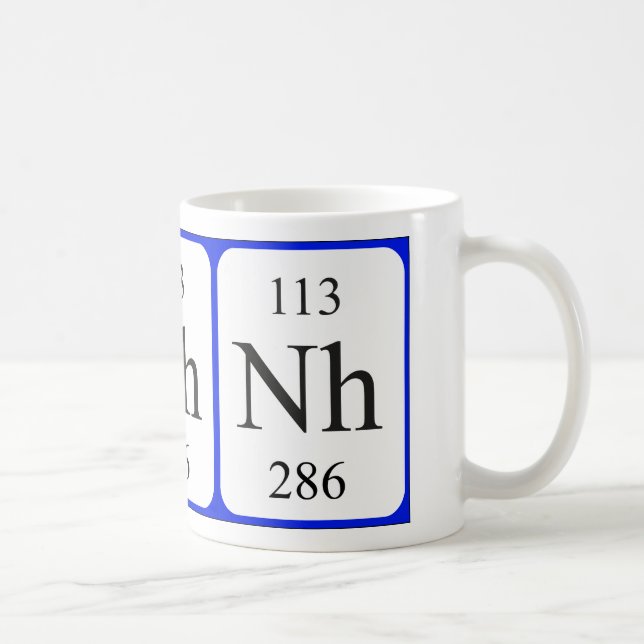 Inslag 113 vita mugg-Nihonium Kaffemugg (Höger)