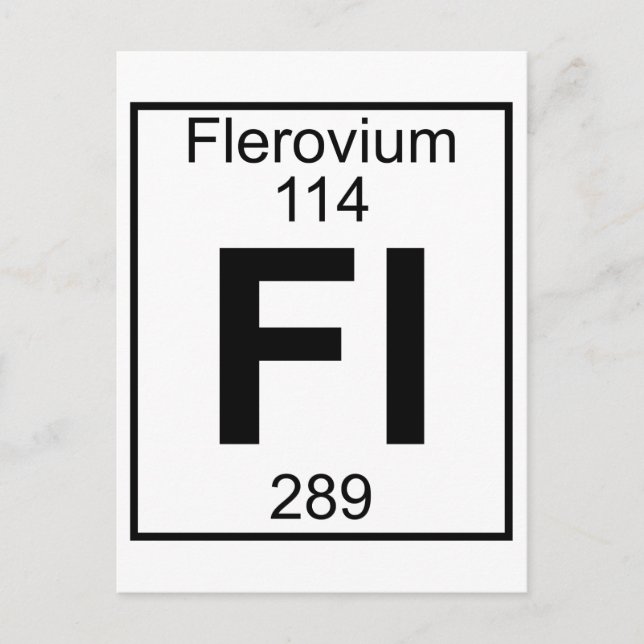 Inslag 114 - Fl - Flerovium (Fullt) Vykort (Framsida)
