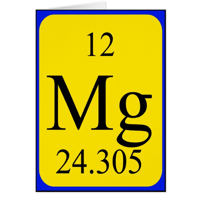 Inslag 12-kort - Magnesium Hälsningskort (Framsidan)