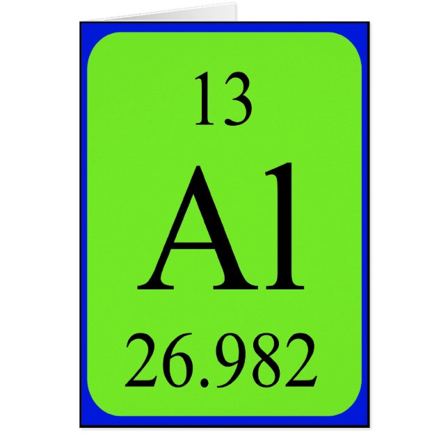 Inslag 13-kort - Aluminium Hälsningskort (Framsidan)