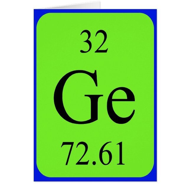 Inslag 32-kort - Germanium Hälsningskort (Framsidan)