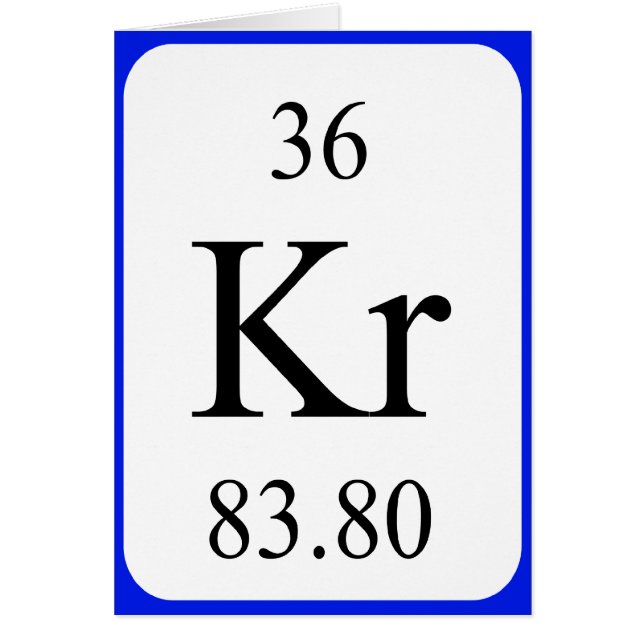 Inslag 36-kort - Krypton Hälsningskort (Framsidan)