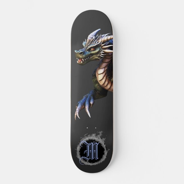 *~* Inslag AP88 Elemental Dragon Fierce Blue Mini Skateboard Bräda 18,5 Cm (Framsida)