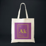 Inslag av dig! Anpassningsbar periodiska kända Tygkasse<br><div class="desc">En mörk fuchsia rosa,  det guld- periodiska bordinslag boxas att presentera ditt namn eller din gåvamottagares namn och information.</div>