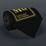 Inslag av dig! Periodisk anpassningsbarnamnsvart Slips<br><div class="desc">En svart och en guld- tie som presenterar en periodisk bordanpassningsbar,  namnger inslag för din eller din om gåvamottagare information.</div>