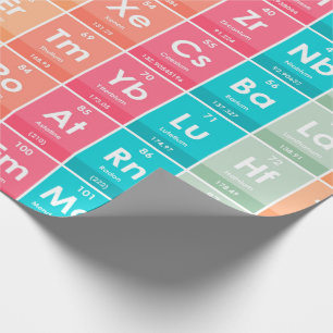 Inslag i den periodiska Bord färgade Mönster Presentpapper