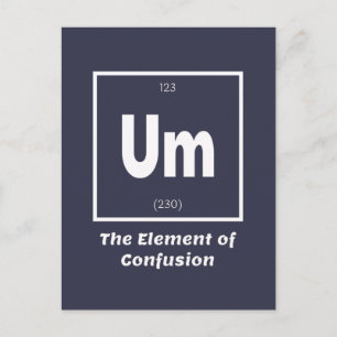 Inslag i Konfusion Chemestry Funny Vykort