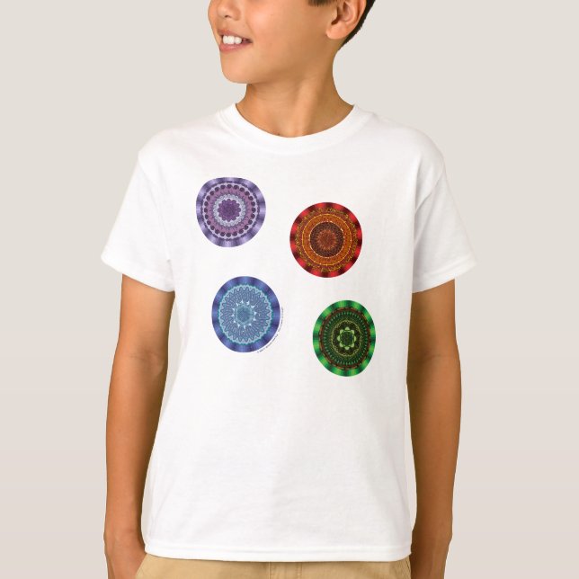 Inslag Mandalas Barn och Baby Light Shirt Tee (Framsida)
