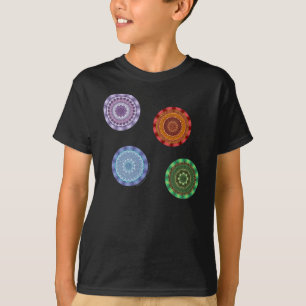 Inslag Mandalas Barn och Baby Mörk Shirt T-shirt