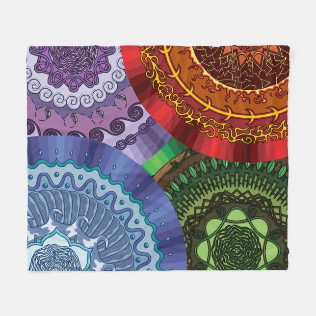 Inslag Mandalas Fleece Blanket (Framsidan (Horisontell))