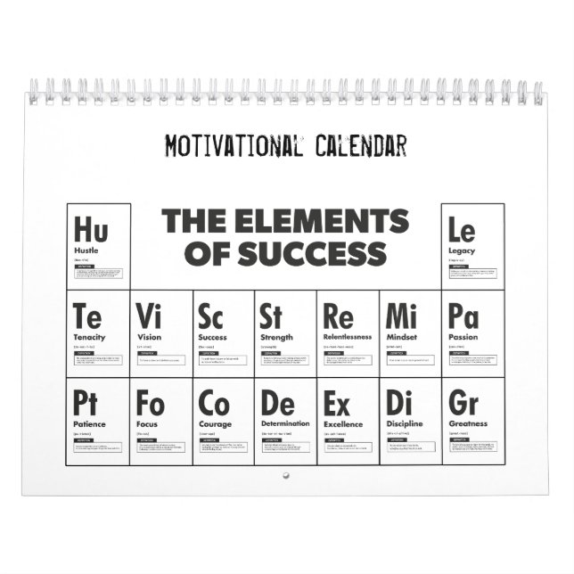 Inslag of Success - Gym Hustle Motivational Cale Kalender (Omslag)