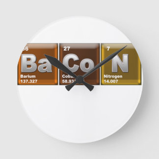 Inslag som stavar "BACON ", Rund Klocka