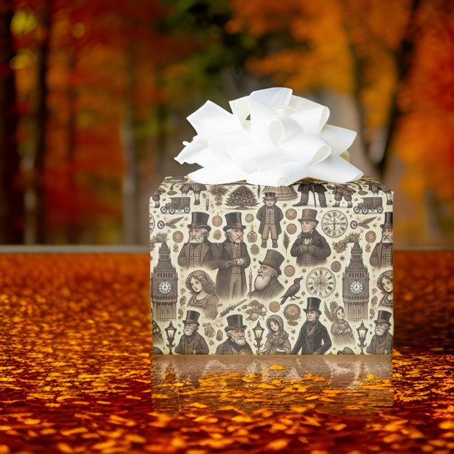 Inslag vid den klassiska julen Sång Brown Presentpapper (Skapare uppladdad)