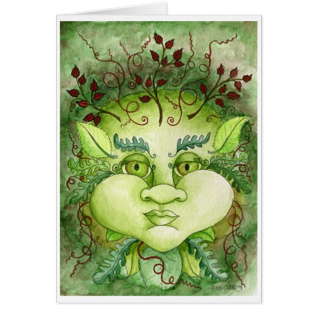 Inslagen - jordkort hälsningskort (Framsidan)