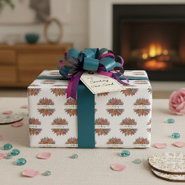 Inslagning av regnbåge och leopard-personlig presentpapper