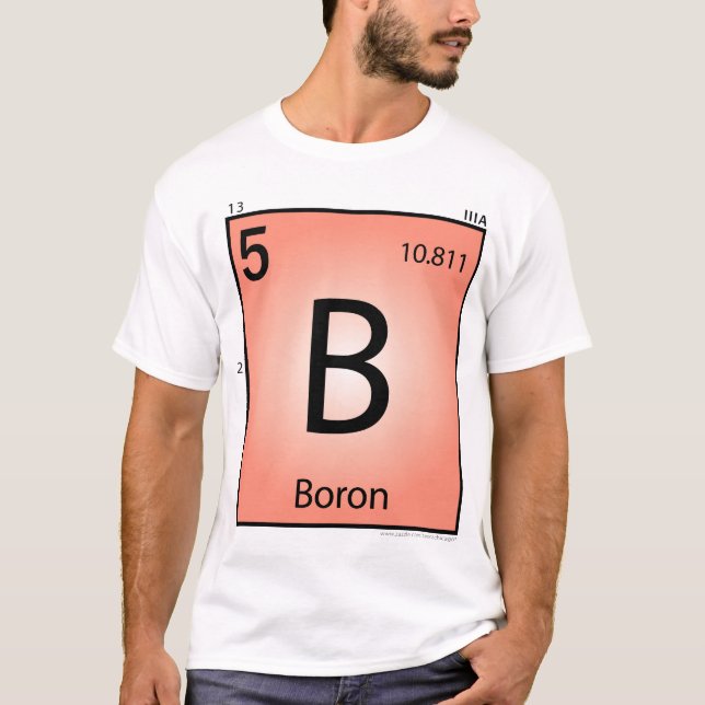 InslagT-tröja för Boron (B) - bekläda endast Tee (Framsida)