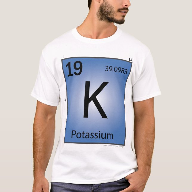 InslagT-tröja för Potassium (K) - bekläda endast T Shirt (Framsida)