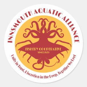Insmouth Aquatic Alliance FishUnion Union Runt Klistermärke