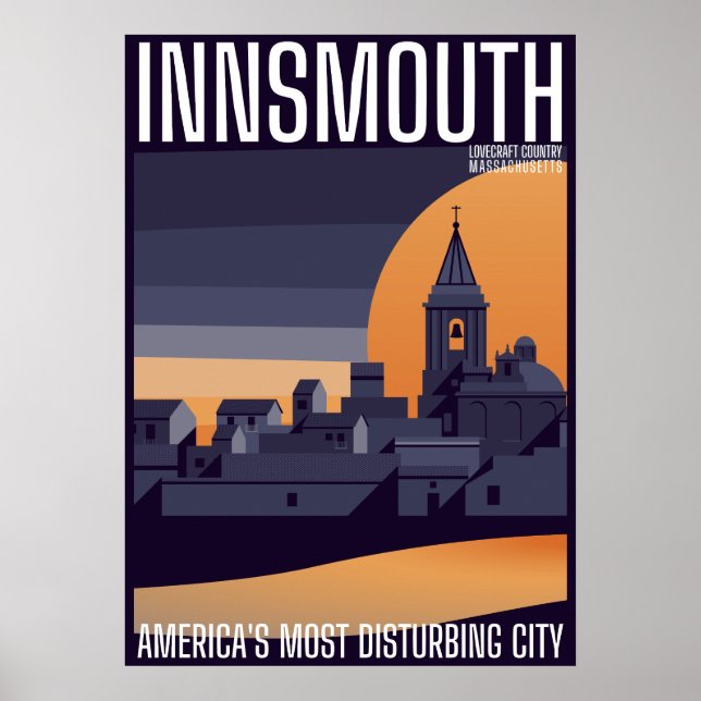 Insmouth Vintage resor Poster Lovecraft (Framsidan)