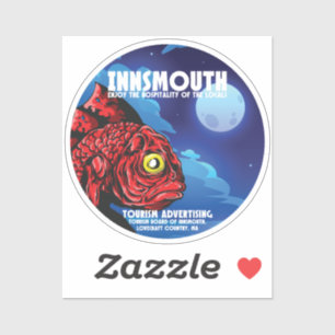 Insmouth Vintage resor Poster Lovecraft Klistermärken