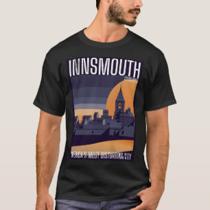 Insmouth Vintage resor Poster Lovecraft T Shirt