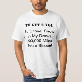 Insnöad skyffel min attraktioner t-shirt