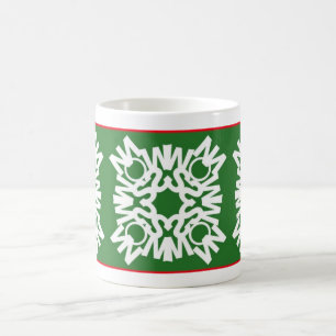 Insnöat den varma chokladen kaffemugg