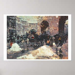 Insnöat staden poster