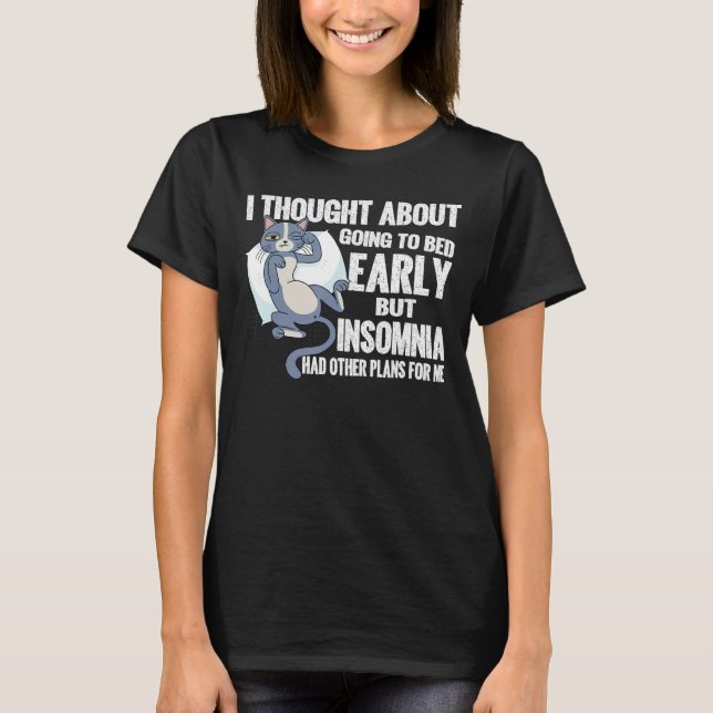 Insomnia-medvetande Världssömndagen T Shirt (Framsida)