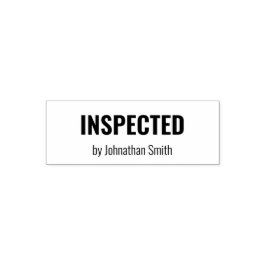 INSPECTED by Inspector's Name  Business Template Självfärgande Stämpel