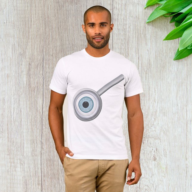 Inspektion av Eyeball Magnifying Glass Roligt Öga T Shirt (Skapare uppladdad)