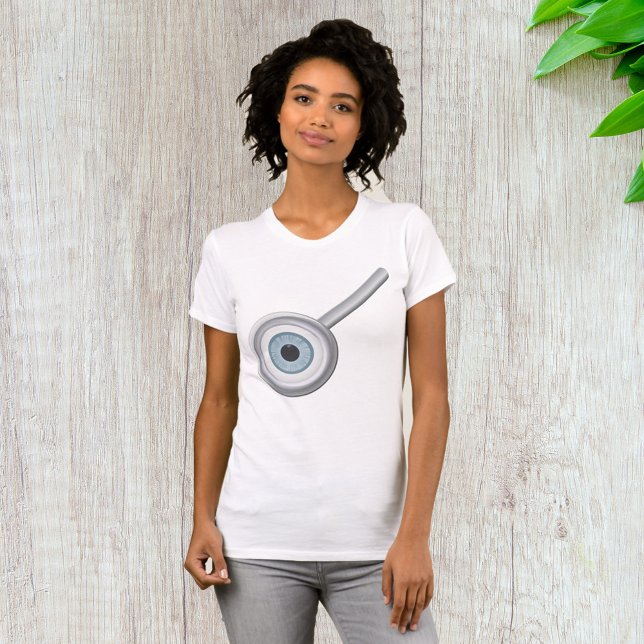 Inspektion av Eyeball Magnifying Glass Roligt Öga T Shirt (Skapare uppladdad)