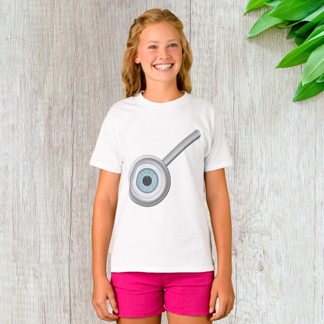 Inspektion av Eyeball Magnifying Glass Roligt Öga T Shirt (Skapare uppladdad)
