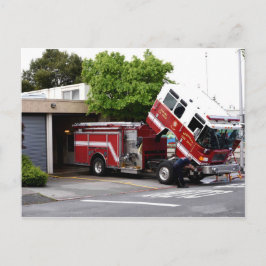 Inspektion i lastbil vykort