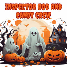 Inspektör Boo och Candy Crew Halloween T Shirt