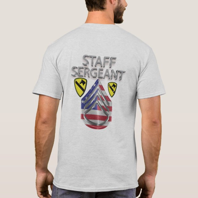 Inspektör för första kavalrodivisionen t shirt (Baksida)