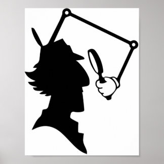 Inspektör Gadget silhouette Poster